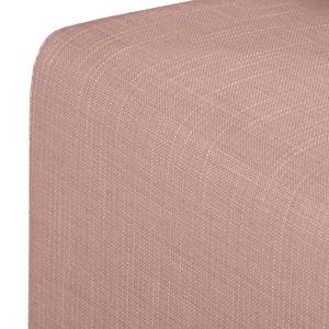 Ecksofa Eva I Webstoff Mauve - Longchair davorstehend rechts - Beige - Eiche