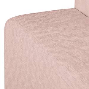 Ecksofa Eva II Webstoff Mauve - Longchair davorstehend links - Beige - Eiche