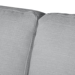 Canapé d'angle Eva II Tissu - Argenté - Méridienne courte à droite (vue de face) - Beige - Chêne
