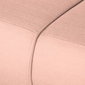 Canapé d'angle Eva II Tissu - Couleur pastel abricot - Méridienne courte à droite (vue de face) - Beige - Chêne