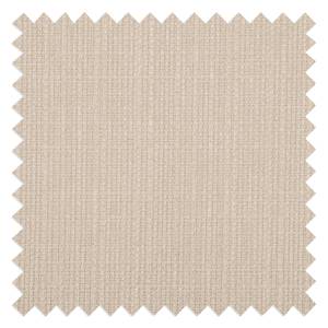 Ecksofa Eva II Webstoff Creme - Longchair davorstehend rechts - Braun - Eiche