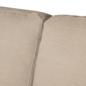 Ecksofa Eva II Webstoff Cappuccino - Longchair davorstehend rechts - Braun - Eiche