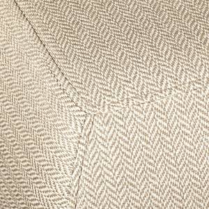 Hoekbank Eva III geweven stof - Beige - Longchair vooraanzicht links - Bruin - Eik