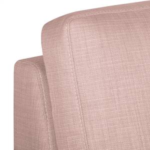 Ecksofa Eva I Webstoff Mauve - Longchair davorstehend links - Braun - Eiche