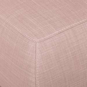 Ecksofa Eva I Webstoff Mauve - Longchair davorstehend links - Braun - Eiche