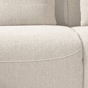 Divano angolare Finny I Tessuto Saia: beige - Longchair preimpostata a sinistra - Con regolazione profondità del sedile