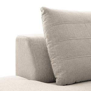 Canapé d’angle FINNY avec méridienne Tissu - Tissu Saia: Beige - Méridienne longue à gauche (vue de face) - Sans fonction