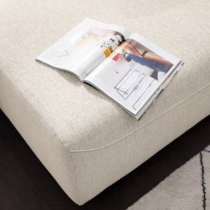 Canapé d’angle FINNY avec méridienne Tissu - Tissu Saia: Beige - Méridienne longue à gauche (vue de face) - Avec réglage de la profondeur d'assise