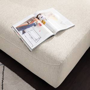 Ecksofa Finny IV Webstoff Saia: Beige - Ottomane davorstehend rechts - Keine Funktion