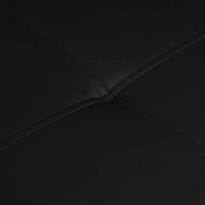 Canapé d'angle Flemington (convertible) Imitation cuir - Noir - Méridienne longue à gauche (vue de face)