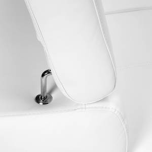 Canapé d'angle Flemington (convertible) Imitation cuir - Blanc - Méridienne longue à gauche (vue de face)