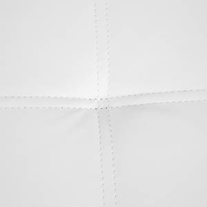 Canapé d'angle Flemington (convertible) Imitation cuir - Blanc - Méridienne longue à gauche (vue de face)