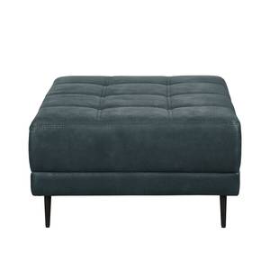 Ecksofa Flesk Antiklederlook Anthrazit - Ottomane davorstehend links - Mit Hocker