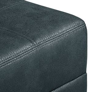 Ecksofa Flesk Antiklederlook Anthrazit - Ottomane davorstehend links - Ohne Hocker