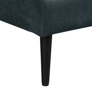 Ecksofa Flesk Antiklederlook Anthrazit - Ottomane davorstehend links - Ohne Hocker