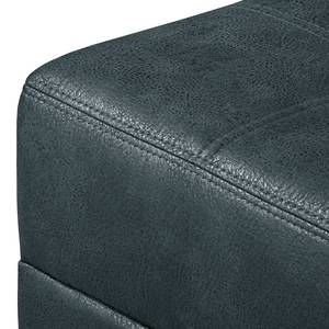 Ecksofa Flesk Antiklederlook Anthrazit - Ottomane davorstehend rechts - Ohne Hocker