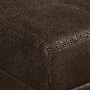 Ecksofa Flesk Antiklederlook Braun - Ottomane davorstehend links - Ohne Hocker