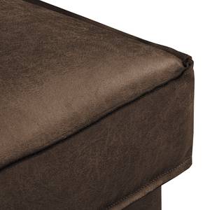 Ecksofa FORT DODGE Aspect cuir vieilli - Microfaser Yaka: Braun - Longchair davorstehend links - Ohne Schlaffunktion