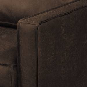 Ecksofa FORT DODGE Aspect cuir vieilli - Microfaser Yaka: Braun - Longchair davorstehend links - Ohne Schlaffunktion