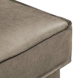 Ecksofa FORT DODGE Aspect cuir vieilli - Microfaser Yaka: Muskat - Longchair davorstehend links - Ohne Schlaffunktion