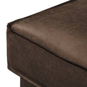 Ecksofa FORT DODGE Aspect cuir vieilli - Microfaser Yaka: Braun - Longchair davorstehend rechts - Ohne Schlaffunktion