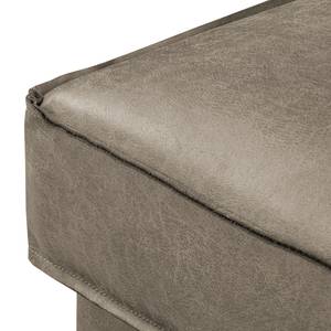 Ecksofa FORT DODGE Aspect cuir vieilli - Microfaser Yaka: Muskat - Longchair davorstehend rechts - Ohne Schlaffunktion