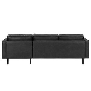 Ecksofa FORT DODGE Aspect cuir vieilli - Microfaser Yaka: Schwarz - Longchair davorstehend rechts - Ohne Schlaffunktion