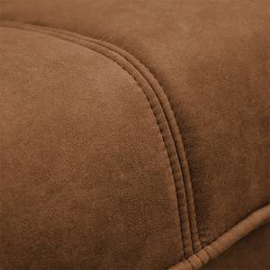 Ecksofa Fortune Antiklederlook Cognac - Longchair davorstehend links