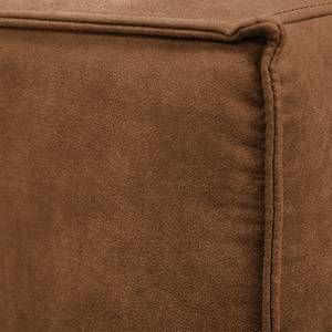 Ecksofa Fortune Antiklederlook Cognac - Longchair davorstehend links