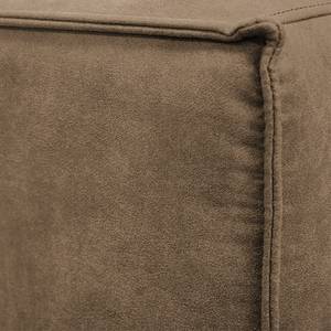 Canapé d'angle Fortune Aspect cuir antique - Marron vintage - Méridienne courte à droite (vue de face)