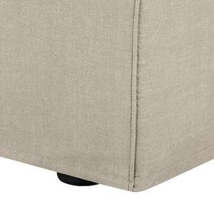 Ecksofa Frankie Baumwollstoff Ottomane davorstehend links - Beige