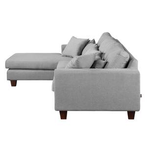 Ecksofa Fraser Webstoff Webstoff - Grau - Longchair davorstehend links