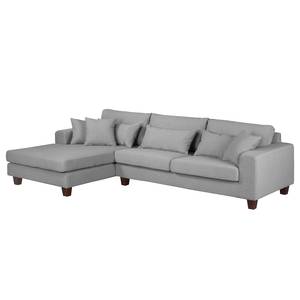 Ecksofa Fraser Webstoff Webstoff - Grau - Longchair davorstehend links