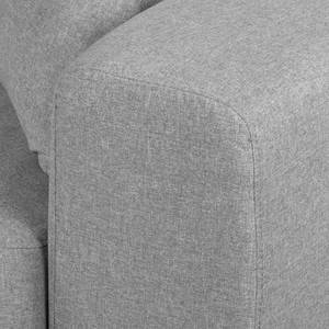 Ecksofa Fraser Webstoff Grau - Longchair davorstehend links