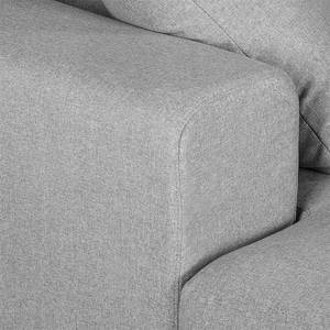 Canapé d'angle Fraser Tissu - Gris - Méridienne courte à gauche (vue de face)