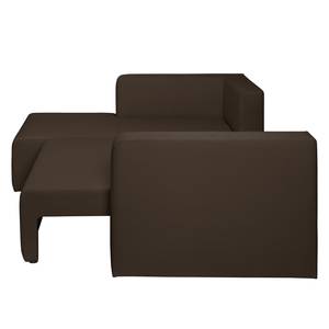 Ecksofa Freer (mit Schlaffunktion) Espresso - Longchair davorstehend links