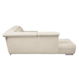 Ecksofa Gimli Webstoff Webstoff - Beige - Longchair davorstehend links - Schlaffunktion