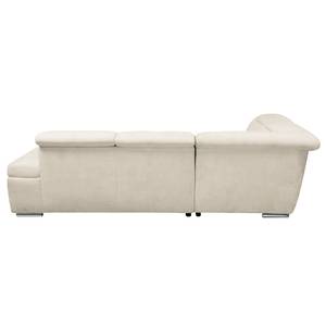 Ecksofa Gimli Webstoff Webstoff - Beige - Longchair davorstehend links - Schlaffunktion