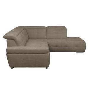 Ecksofa Gimli Webstoff Webstoff - Braun - Longchair davorstehend rechts - Keine Funktion