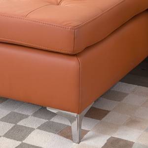 Ecksofa Giulia Echtleder Cognac - Longchair davorstehend rechts