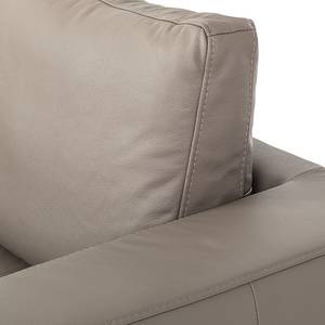 Ecksofa Giulia Echtleder Taupe - Longchair davorstehend links