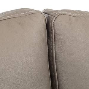 Ecksofa Giulia Echtleder Echtleder - Taupe - Longchair davorstehend rechts