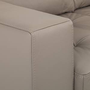 Ecksofa Giulia Echtleder Taupe - Longchair davorstehend rechts