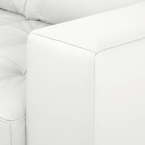 Ecksofa Giulia Echtleder Weiß - Longchair davorstehend links