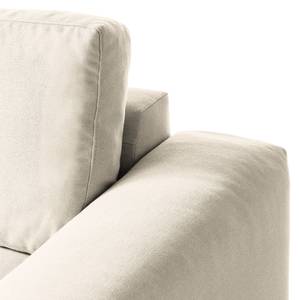 Ecksofa Glasco Webstoff Webstoff Osta: Altweiß - Longchair davorstehend rechts