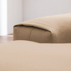 Canapé d'angle Glasco Tissu Tissu Osta: Cappuccino - Méridienne courte à gauche (vue de face)