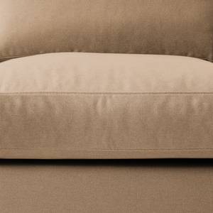 Canapé d'angle Glasco Tissu Tissu Osta: Cappuccino - Méridienne courte à droite (vue de face)