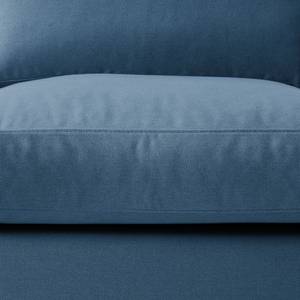 Canapé d'angle Glasco Tissu Tissu Osta: Bleu foncé - Méridienne courte à gauche (vue de face)