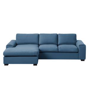 Ecksofa Glasco Webstoff Webstoff Osta: Dunkelblau - Longchair davorstehend links