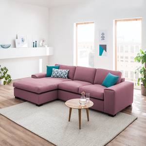 Ecksofa Glasco Webstoff Webstoff Osta: Flieder - Longchair davorstehend links